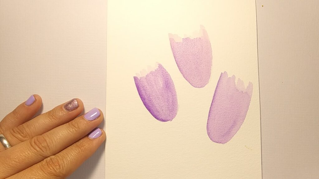Step 1 painting Tulips